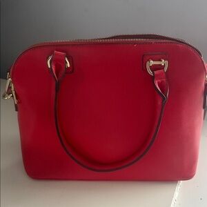 Elegant Red  Faux Leather like handbag
